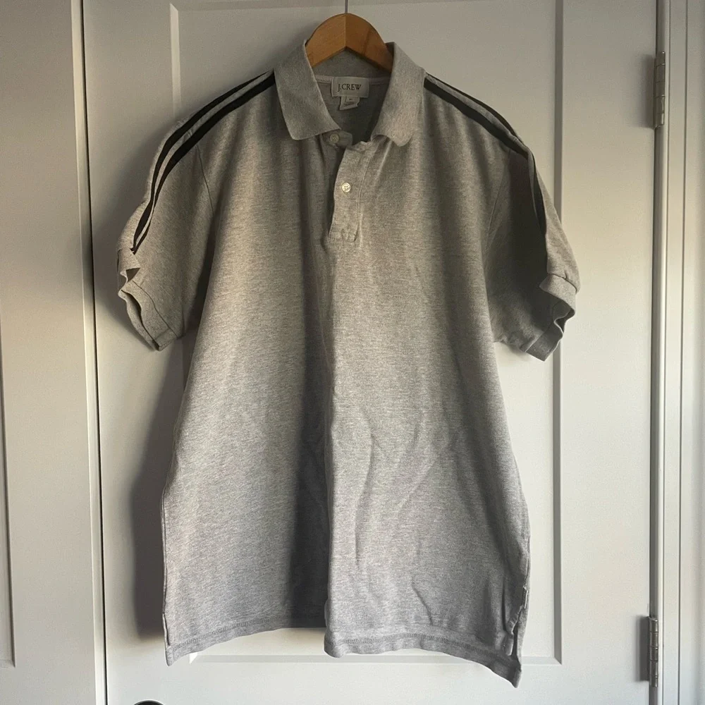 JCREW Short Sleeve Polo Shirt - size medium grey